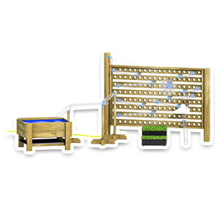 Sticker graphic representing Water Wall with Water Play Package